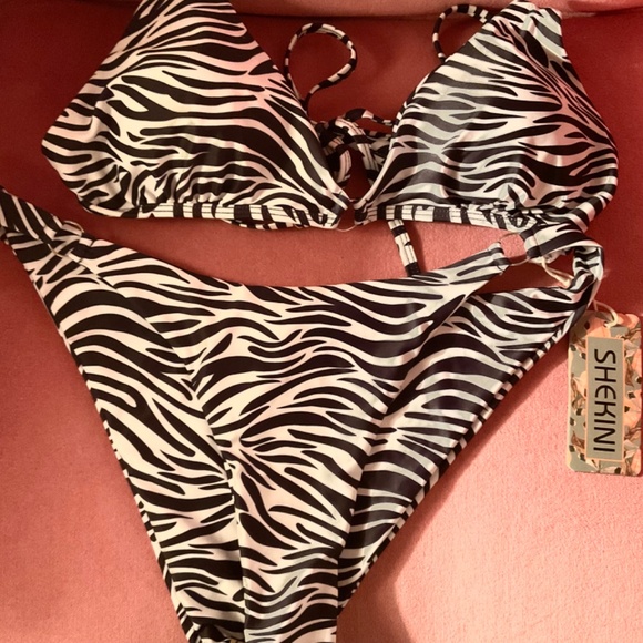 New! ๐ฆ Womens Sexy Bikini Sets Low Waisted Zebra Print 2 Piece Swimsuit Padded - Picture 10 of 11
